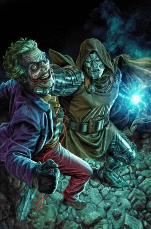 DC/Marvel: Batman/Deadpool #1 Cover C Lee Bermejo Joker/Dr. Doom Variant - Ash Avenue Comics