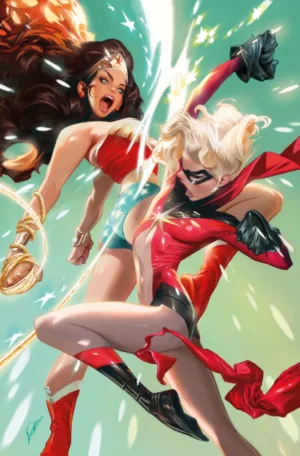 DC/Marvel: Batman/Deadpool #1 Cover L Alexander Lozano Wonder Woman/Ms. Marvel Variant - Ash Avenue Comics