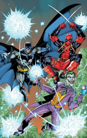 Marvel/DC: Deadpool/Batman #1 Mark Bagley Ratio Virgin 2nd Printing Variant - Ash Avenue Comics
