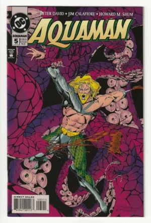 Aquaman #5 (Vol. 5, January 1995) | Signed by Peter David - Ash Avenue Comics