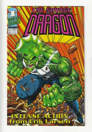 The Savage Dragon #1 (Pink and Yellow Logo Version) [Vol. 1, Jul 1992] - Ash Avenue Comics