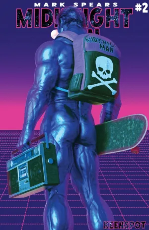 Mark Spears' Midknight Man #2 Cover E Mark Spears Electric Blue Variant - Ash Avenue Comics