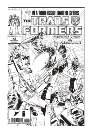 Transformers #2 Kickstarter Exclusive Michael Golden B&W Variant (Vol. 1, Dec 2025) - Ash Avenue Comics