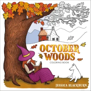 October Woods Coloring Book: A Coloring Book with Cozy Hygge Scenes of a Relaxing Autumn - Ash Avenue Comics
