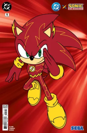 DC x Sonic the Hedgehog #1 (Of 5) 2nd Printing Cover B Flash Variant - Ash Avenue Comics