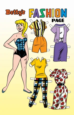 Archie Comics 85th Anniversary Presents Betty & Veronica Fashion Pages (One-Shot) Cover E Dan Decarlo Silver Foil Betty Pin-Up Variant - Ash Avenue Comics