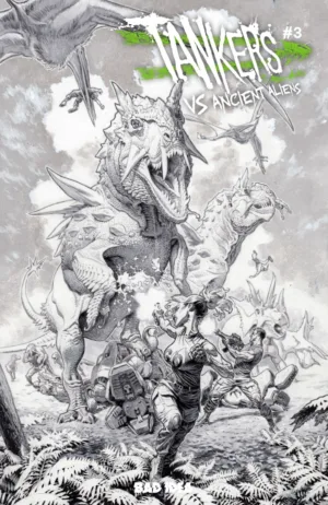 Tankers Vs. Ancient Aliens # 3 (Of 4) Cover D Inc 1:20 Lewis Larosa Bw Variant - Ash Avenue Comics