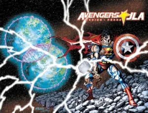 Avengers/JLA #4 Facsimile Edition Cover A George Perez Wraparound - Ash Avenue Comics