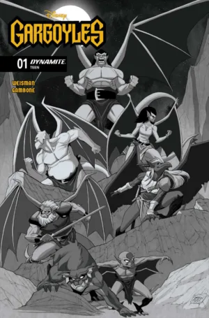 Gargoyles #1 (2026) Cover K Inc 1:15 Drew Moss Line Art Variant - Ash Avenue Comics