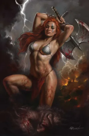 Red Sonja: She-Devil with a Sword #4 Cover J Inc 1:15 Lucio Parrillo Virgin Variant - Ash Avenue Comics