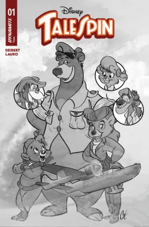 Talespin #1 Cover Q Inc 1:40 Cat Staggs Line Art Variant - Ash Avenue Comics