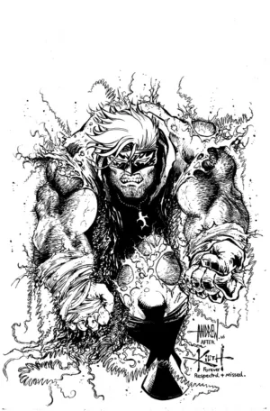 Final Boss #9 Cover D Inc 1:25 Andrew Mangum B&W Virgin Variant (MR) - Ash Avenue Comics