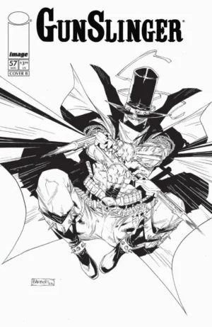 Gunslinger Spawn #57 Cover B Carlo Barberi B&W Variant - Ash Avenue Comics