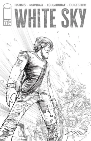 White Sky #6 Cover C Jp Mavinga B&W Variant (MR) - Ash Avenue Comics