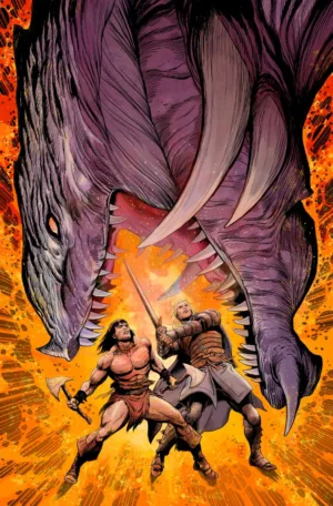 Conan and Dragonero #4 (Of 7) Cover C Patch Zircher Virgin Cardstock Variant (MR) - Ash Avenue Comics