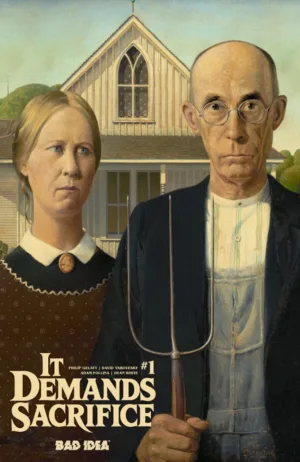 It Demands Sacrifice #1 (Of 4) Cover E Grant Wood Old Masters Variant - Ash Avenue Comics