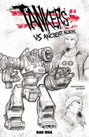 Tankers Vs. Ancient Aliens #4 (Of 4) Cover C Juan Jose Ryp Design Variant - Ash Avenue Comics