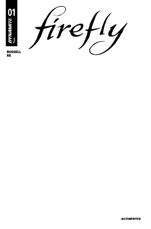 Firefly #1 Cover I Blank Authentix Variant - Ash Avenue Comics