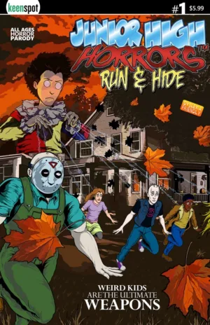 Junior High Horrors Run & Hide #1 (One Shot) Pre Order Cover A Eric Kent Weapons Spoof Bagged With Trading Card - Ash Avenue Comics
