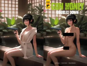 Gun Honey Doubles Down #4 (Of 4) Cover E Rare Tempter Wraparound Nude Clothed Bagged Variant (MR) - Ash Avenue Comics