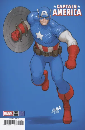 Captain America #13 David Nakayama Color Block Blue Variant [Arm] - Ash Avenue Comics