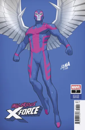 Inglorious X-Force #7 David Nakayama Color Block Blue Variant - Ash Avenue Comics