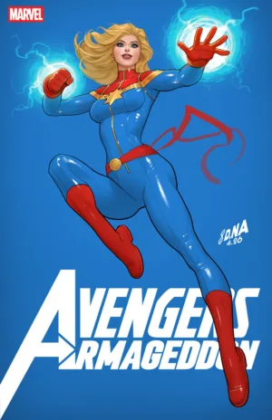 Avengers: Armageddon #2 David Nakayama Color Block Blue Variant - Ash Avenue Comics