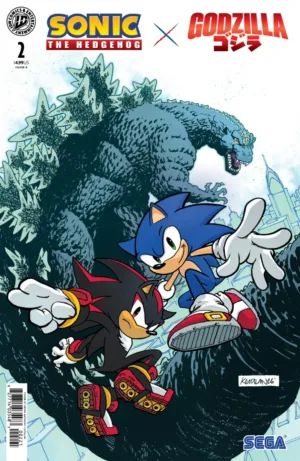 Sonic the Hedgehog x Godzilla #2 Variant B (Catalan) - Ash Avenue Comics