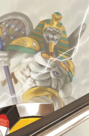 Mighty Morphin Power Rangers (2026) #3 C Megazord Card Stock Connecting Variant (Full Art, Mercado) - Ash Avenue Comics