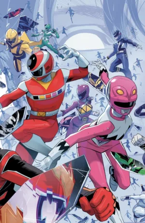 Power Rangers Unlimited #2 C Every Ranger Ever Card Stock Connecting Variant (Full Art, Zonno) - Ash Avenue Comics