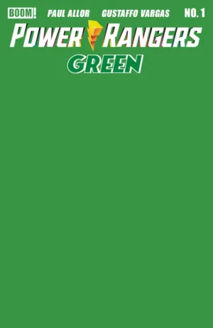 Power Rangers Green #1 E Green Blank Sketch Variant - Ash Avenue Comics