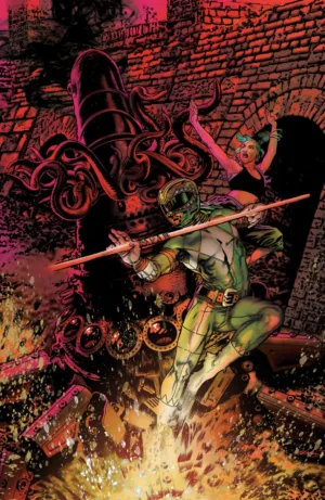 Power Rangers Green #2 D Foil Variant (Full Art, Foil, Harris) - Ash Avenue Comics
