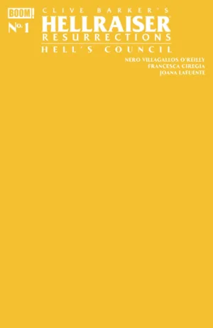 Hellraiser: Resurrections - Hell's Council #1 C Yellow Blank Sketch Variant - Ash Avenue Comics