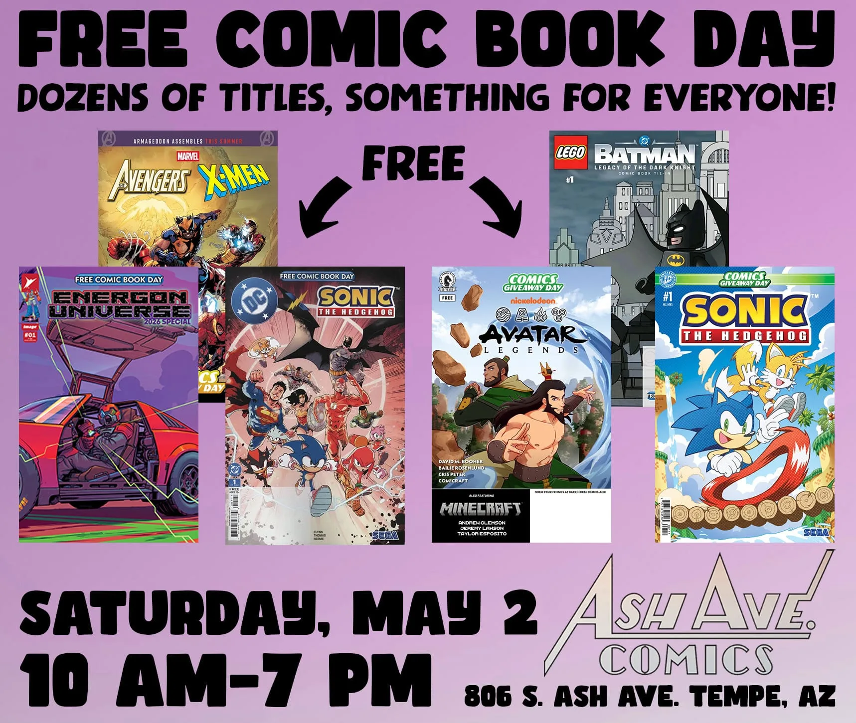 Free Comic Book Day 2026 at Ash Avenue Comics! - Around the Shop - AshAveComics.com Free Comic Book Day 2026 at Ash Avenue Comics! - Ash Avenue Comics