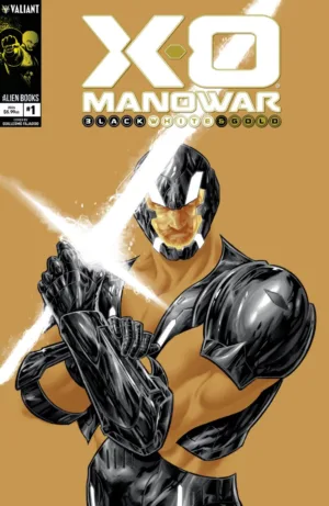 X-O Manowar Black, White & Gold #1 Pre Order Cover A (Fajardo) - Ash Avenue Comics