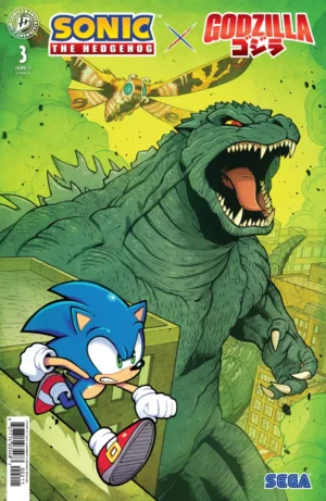 Sonic the Hedgehog x Godzilla #3 Pre Order Cover A (Lawrence) - Ash Avenue Comics