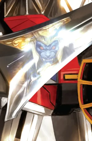 Mighty Morphin Power Rangers (2026) #5 C Megazord Card Stock Connecting Variant (Full Art, Mercado) - Ash Avenue Comics