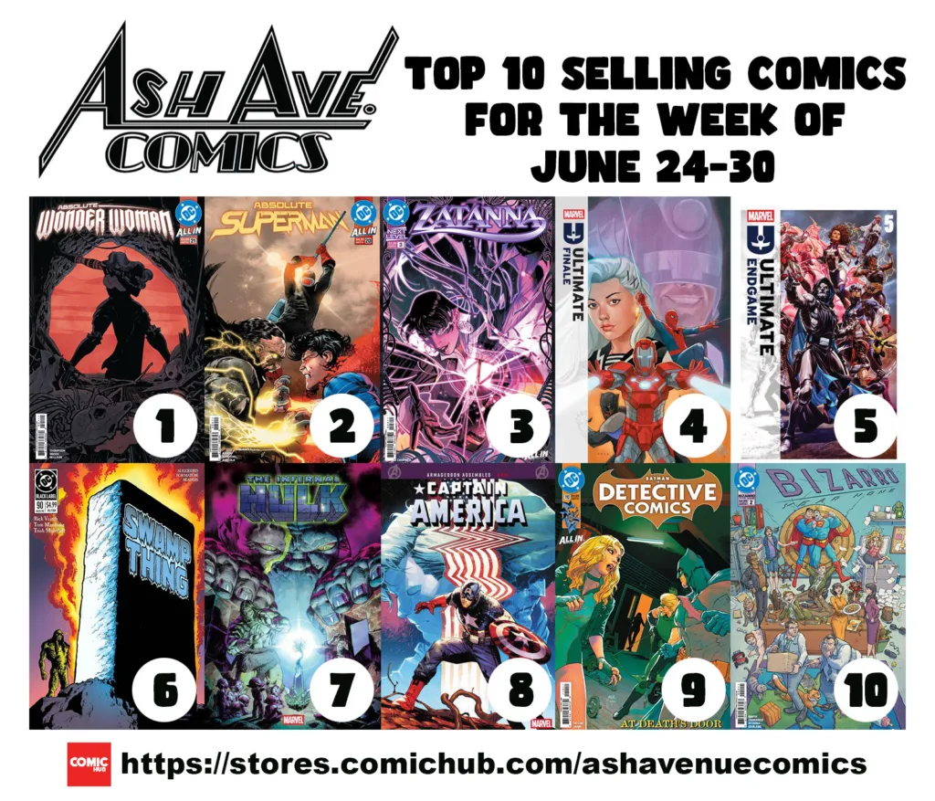 Top 10 Selling Comics for the Week of June 24-30 - Around the Shop - AshAveComics.com Top 10 Selling Comics for the Week of June 24-30 - Ash Avenue Comics